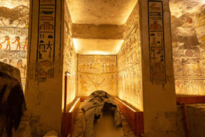 Tomb of pharaohs Rameses V and VI in Valley of the Kings, Luxor, Egypt