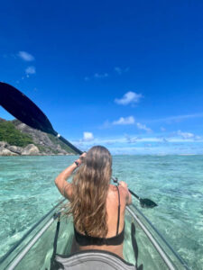 Crystal Water Kayaking on La Digue Island, Seychelles